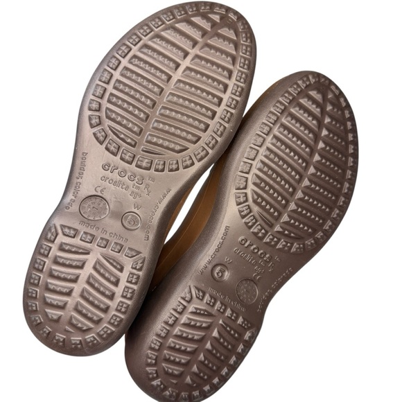 NWT Crocs Silver Fox Maryjane flats in brown/bronze womens 5 shoes comfy office - Picture 10 of 12